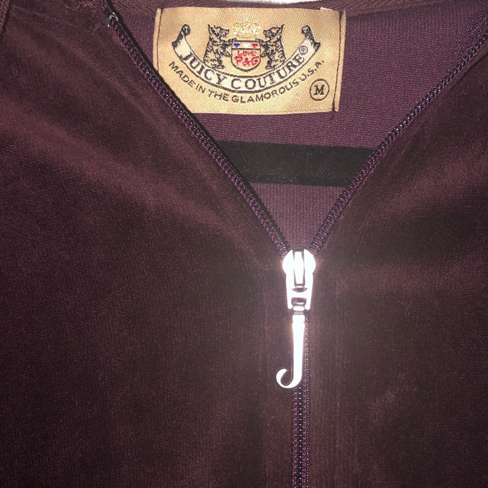 Velour juicy hoody w/cute crochet trim